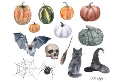 Watercolor clipart. Halloween Clip art. Hand painted element Product Image 2