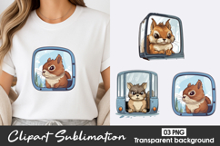 Cute Hamster Window Clipart PNG Product Image 1