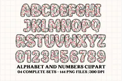 Christmas Alphabet png clipart, christmas letters doodle Product Image 5