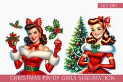 Funny Christmas Pin Up Girls Sublimation Product Image 1