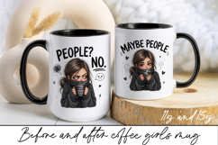Before and After Coffee Girl Mug Wrap Sublimation Product Image 1