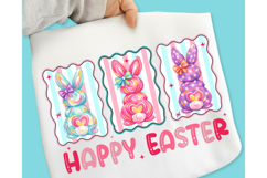 Happy Easter PNG Coquette Easter Bunny, Faux yarn Bunny PNG Product Image 7