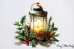 Golden Christmas Decor Clipart Bundle PNG Product Image 14