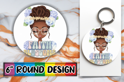 Heartfelt Circle Car Coasters, Praying Woman Product Image 1