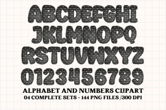 Valentine Alphabet Clip Art, valentines day letters doodle Product Image 5