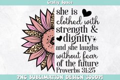 Proverbs 31:25 PNG | Christian Sublimation Product Image 1