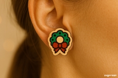 Christmas Stud Earrings Bundle | Jewerly SVG | Laser Cut Product Image 3