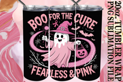 Cheerful Sublimation 20oz tumbler wrap, Ghost Cancer Product Image 1