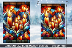 Garden Flag Sublimation| Flower Garden Flag PNG Product Image 1