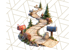 Forest Mail Delivery Clipart PNG, Animal Post Office PNG Product Image 3
