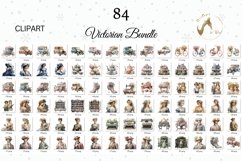 Blue and Pink Victorian Watercolor Clipart Bundle Product Image 2