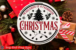 Christmas Round sign Svg holiday quotes Svg design Christmas Product Image 1