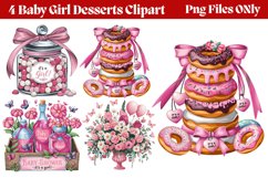 Baby Girl Desserts Clipart PNG Product Image 1
