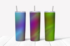 Blue Green Gradient Sublimation Skinny Tumbler Wrap 20 Oz Product Image 2