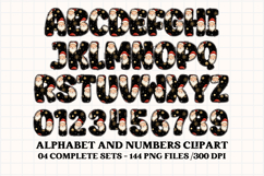 Christmas Alphabet png clipart, christmas letters doodle Product Image 5