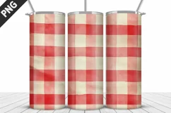 Red Plaid Tumbler Design | Valentine's Day Tumbler Wrap Product Image 4