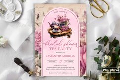 Vintage Shabby Chic fuchsia floral Bridal Tea Party ZD164 Product Image 1