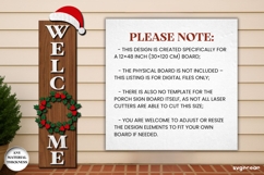 Christmas Porch Sign Laser Cut Bundle | Vertical Sign | SVG Product Image 9