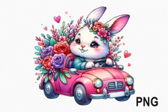 Easter Day Bunny Sublimation - Easter Day Clipart PNG Design Product Image 1
