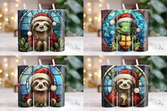 Stained Glass Christmas Tumbler Wrap Bundle | Christmas PNG Product Image 11