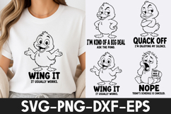 Funny Duck SVG | Cute Duck Quotes PNG DXF EPS SVG Product Image 1