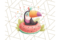 Tropical Fruit Party Animals PNG Clipart, Cute Summer Animal Product Image 3