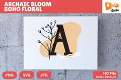 Archaic Bloom Boho Floral Monogram Product Image 1