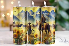 Cowboy and Cowgirl Tumbler Wrap | Sublimation | Tumblers Product Image 1