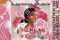 Uplifting Sublimation 20oz tumbler wrap, Love Girl Product Image 1