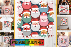 Joyful Sublimation Art PNG, Funny Santa Product Image 1