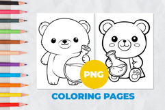 Teddy bear with a potion Coloring Pages | Coloring book Product Image 1