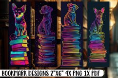 Black &amp; Neon Bookmarks: Printable Art Product Image 1