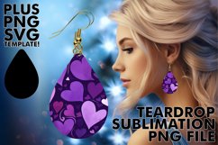 Stylish Heart Teardrop Earrings Product Image 1