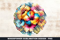 Flower Wind Spinner Sublimation Design Product Image 1