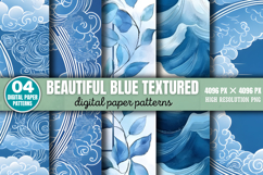 Beautiful Blue Textured Backgrounds Graphics PNG Product Image 1