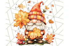 Fall Gnome PNG Clipart, Cute Autumn Gnomes with Pumpkins Product Image 3