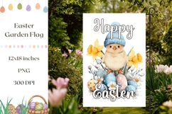 Welcome Garden Flag Print, Easter Chick Garden Flag Design Product Image 1