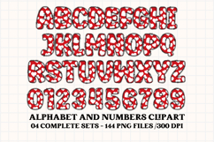 Valentine Alphabet Clip Art, valentines day letters doodle Product Image 5