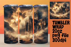 Colorful 20oz Tumbler Template , Horror Halloween Product Image 1