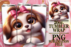 Joyful escapes 20oz tumbler wrap, 3D Dog Product Image 1