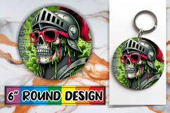 Cheerful Car Coaster Circle PNG, Skull Product Image 1