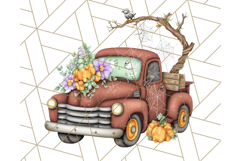 Halloween Cottagecore Truck PNG Clipart, Fall Style Clip Art Product Image 3