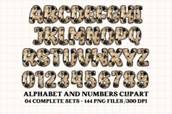 Black and Gold Alphabet png clipart, gold letters doodle Product Image 5