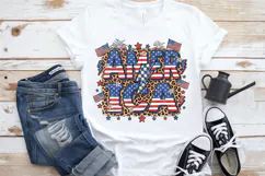 Retro America Leopard pattern PNG T-Shirt|4th of July PNG Product Image 7