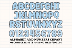 Pastel Patchwork Alphabet &amp; Numbers PNG Clipart Product Image 5