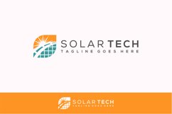 creative logo design solar tech vector template Product Image 1