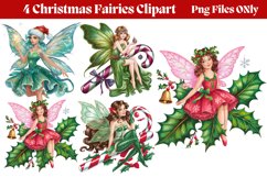 Christmas Fairies Clipart PNG Product Image 1