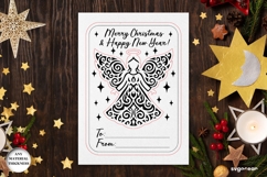 Christmas Card Angel Ornament Laser Cut | Glowforge | SVG Product Image 2
