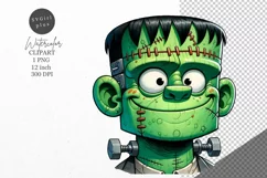Halloween clipart, Frankenstein clipart, Kids Halloween Product Image 1