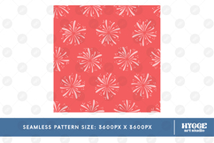 American 4th of July Patriotic Fireworks Seamless Pattern Product Image 2